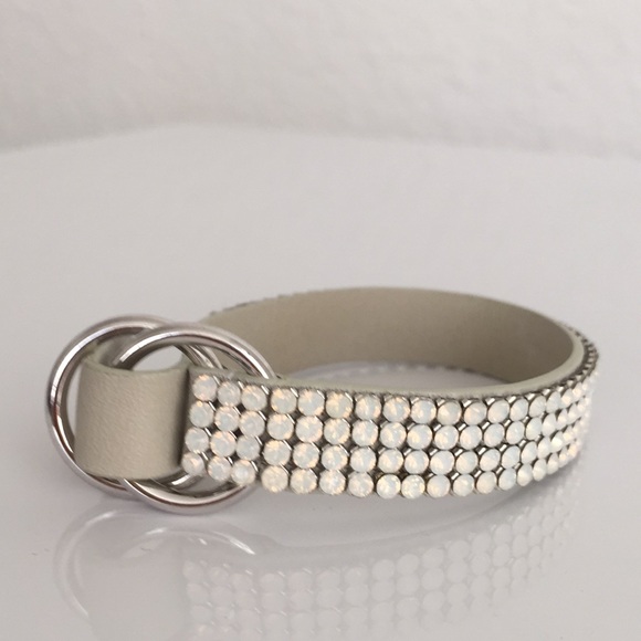 Swarovski Jewelry - Swarovski Crystal Leather Bracelet Opalescent + Pineapple Jewelry Dish